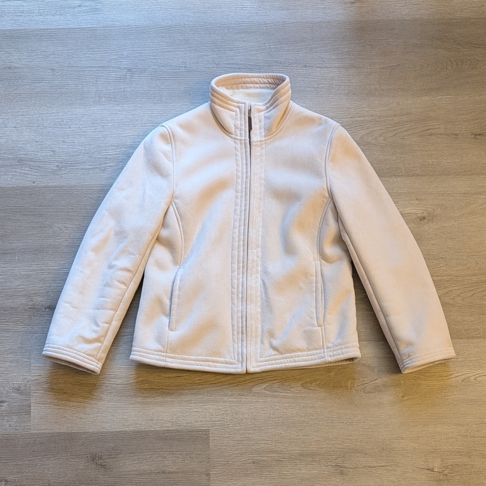 Calvin Klein Soft Faux-Fur Cream Jacket